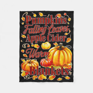 Pumpkins Apple Cider Warm Blankets Leaves Fall Hal