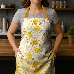 Pumpkins Autumn Fall Harvest Pattern Apron