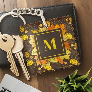 Pumpkins Autumn Fall Harvest Pattern Keychain
