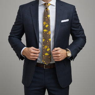 Pumpkins Autumn Fall Harvest Pattern Tie