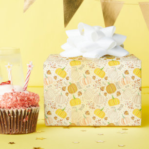 Pumpkins Autumn Fall Harvest Pattern Wrapping Paper