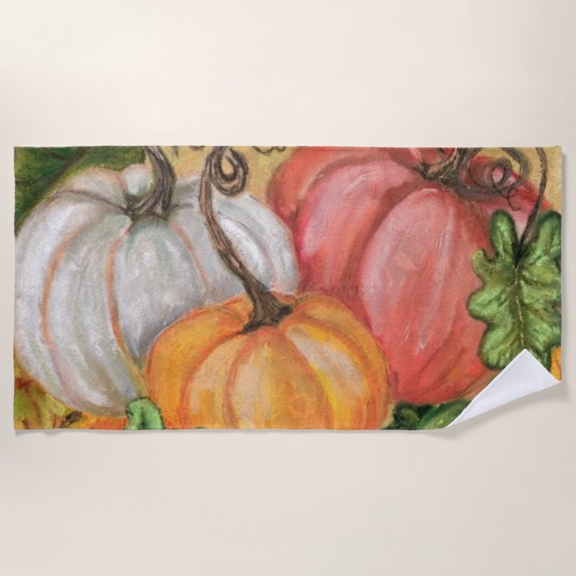 Pumpkins Beach Towel Halloween (Front)