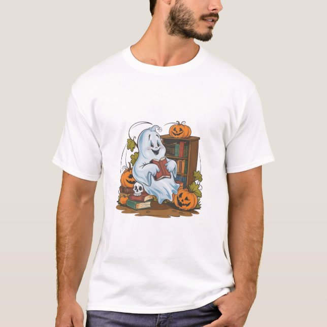Pumpkins Books Autumn Leaves T-Shirt (Front)