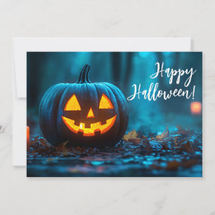 Pumpkins by Night Halloween Greeting Card