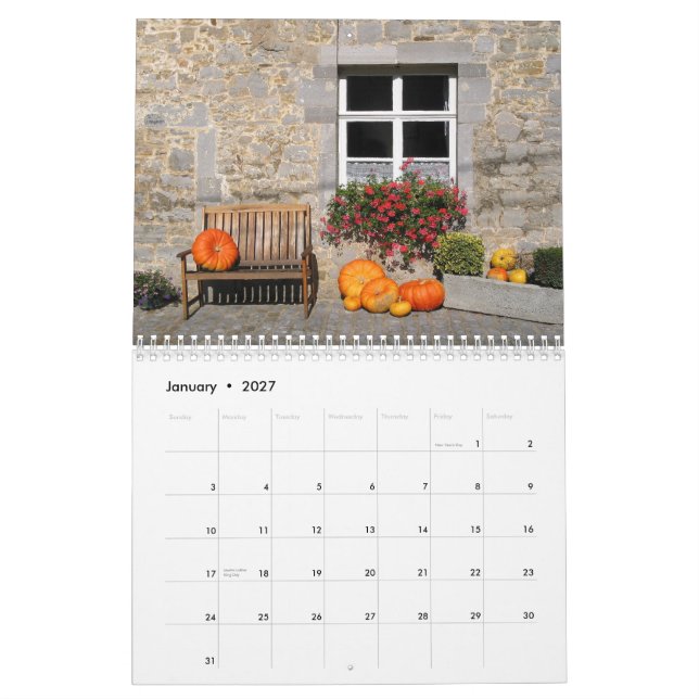 Pumpkins Calendar (Jan 2027)