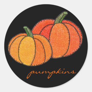 Pumpkins! Classic Round Sticker