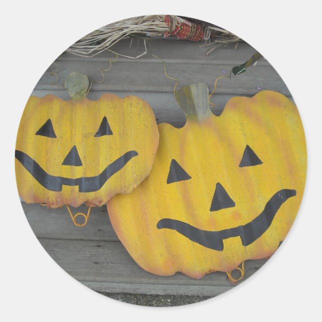 Pumpkins Classic Round Sticker (Front)