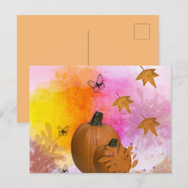 Pumpkins Collage Postcard (Front/Back)