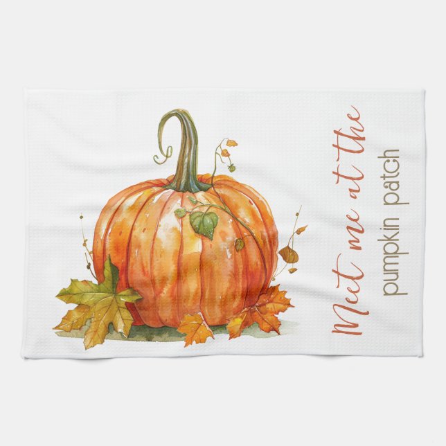 Pumpkins Fall Kitchen Towel (Horizontal)