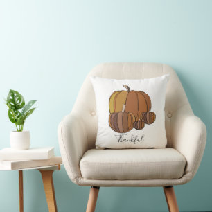 Pumpkins Farm House Decor Throw Pillow