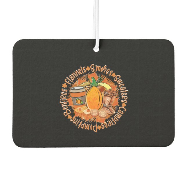 Pumpkins Flannels Air Freshener (Front)