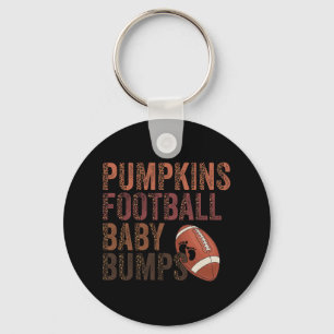 Pumpkins Footbyll Byby Fall Hello Autumn Fun Keychain