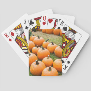 Pumpkins for Sale at a Farmer's Market Playing Cards