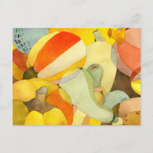 Pumpkins & Gourds Kitchen Recipe Postcard