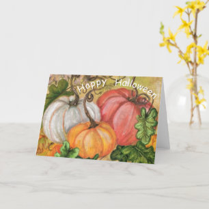 Pumpkins Halloween Card - Painting