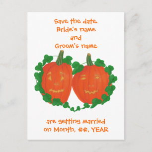 Pumpkins Halloween Enregistrer la date carte posta