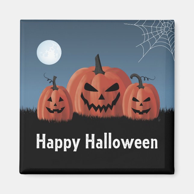 Pumpkins Halloween Magnet (Front)
