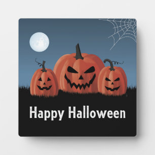 Pumpkins Halloween Plaque