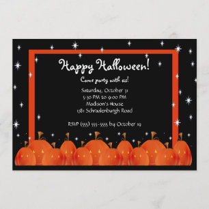 Pumpkins Happy Halloween Party Invitation