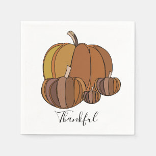 Pumpkins Happy Thanksgiving Napkin