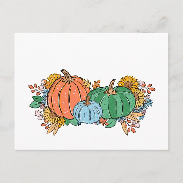 Pumpkins Holiday Postcard (Front)
