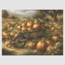 Pumpkins in a Wooden Wheelbarrow