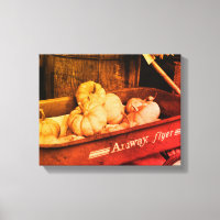 Pumpkins In Old Wagon Sepia Vintage Distressed