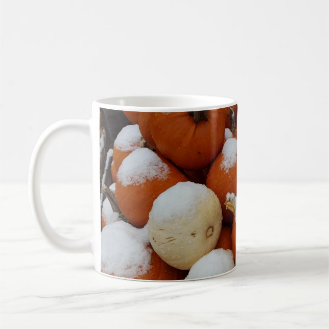 Pumpkins in the snow mug (Left)