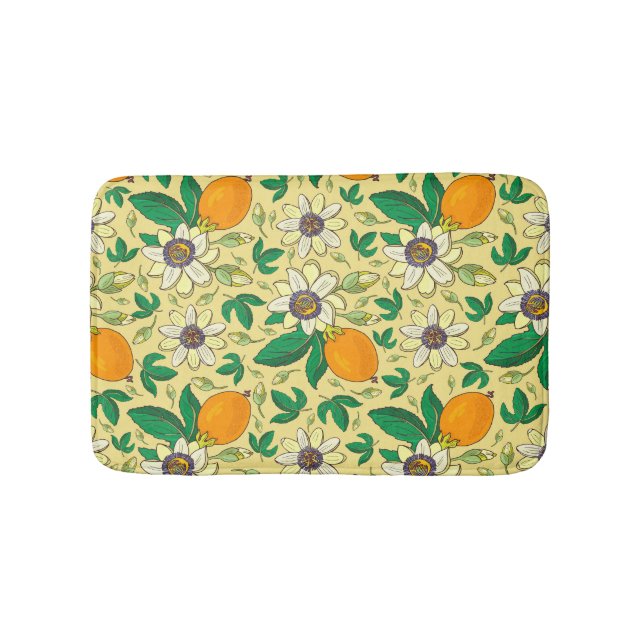Pumpkins & Leaves: Autumn Harvest Bath Mat (Front)
