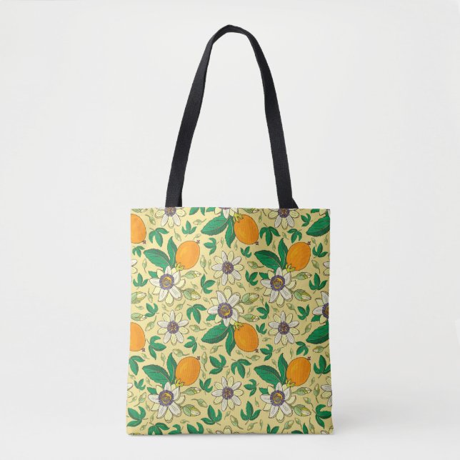 Pumpkins & Leaves: Autumn Harvest Tote Bag (Front)