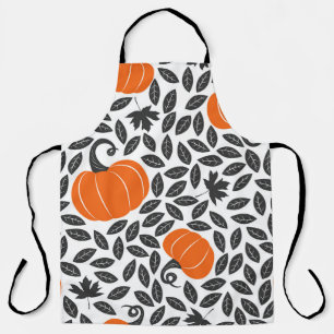 Pumpkins, leaves: cute autumn pattern. apron