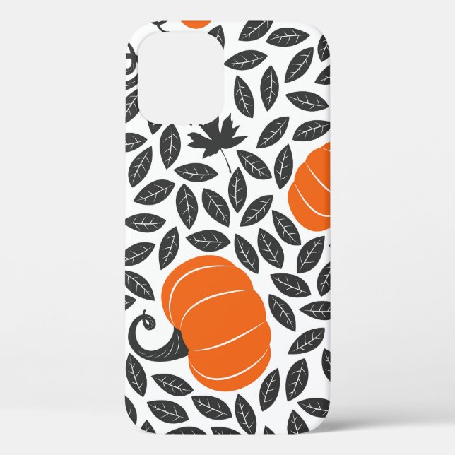 Pumpkins, leaves: cute autumn pattern. Case-Mate iPhone case (Back)