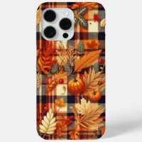 Pumpkins Maple Leaves Autumn Plaids 