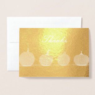 Pumpkins Modern GiveThanks Foil Thanksgiving Card