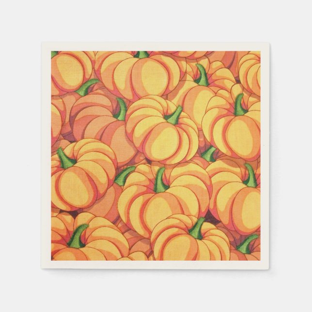 Pumpkins Paper Napkins (Front)