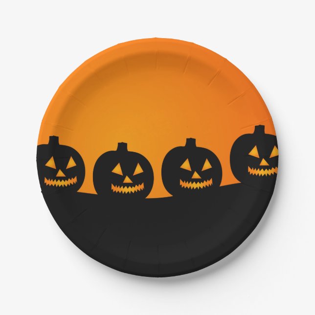 Pumpkins Paper Plate (Front)