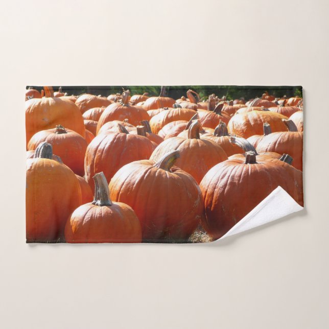 Pumpkins Photo for Fall, Halloween or Thanksgiving Hand Towel (Hand Towel)