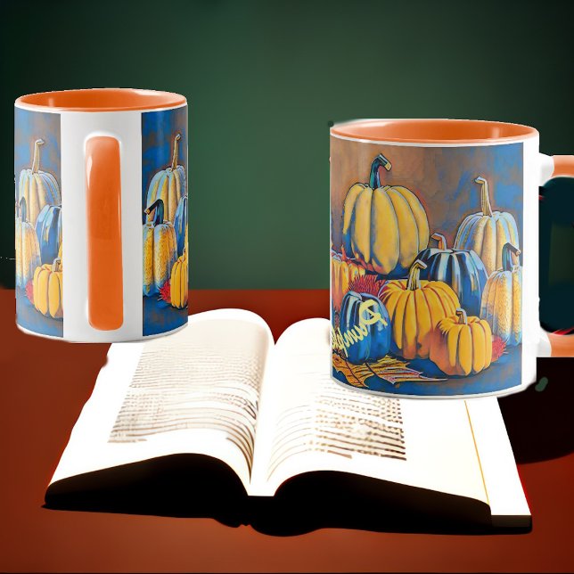 Pumpkins Please Fall Colours Home Accent Party Fun Mug (Fall Pumpkin Mug Thanksgiving)