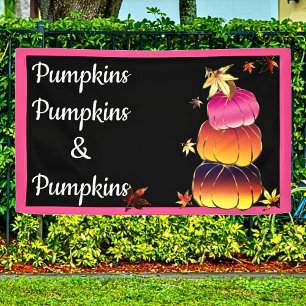 Pumpkins & Pumpkins Gradient, Gold, & Foil Texture Banner