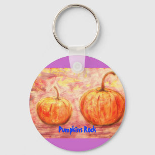 Pumpkins Rock Keychain