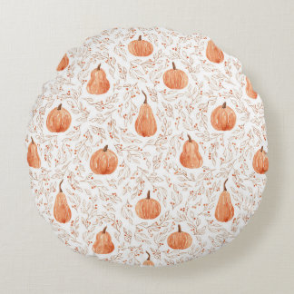 Pumpkins Round Pillow