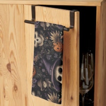 Pumpkins Skulls Flowers Halloween 