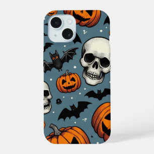 Pumpkins & Skulls iPhone 15 Case