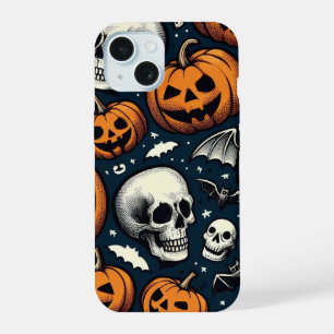 Pumpkins & Skulls iPhone 15 Case