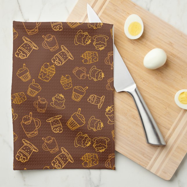 Pumpkins Spice Baker Kitchen Towel (Quarter Fold)