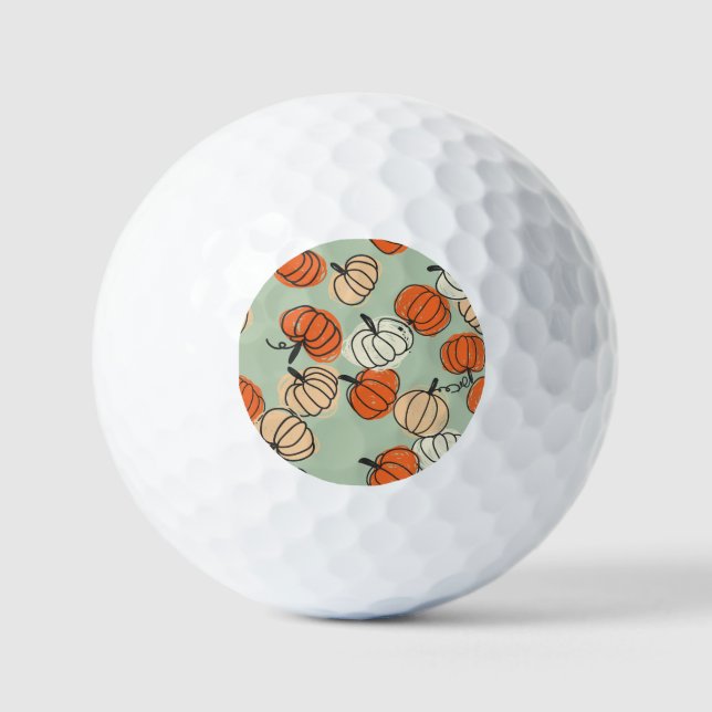 Pumpkins: Thanksgiving seamless pattern. Golf Balls (Front)