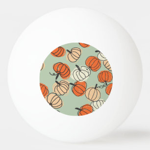 Pumpkins: Thanksgiving seamless pattern. Ping Pong Ball