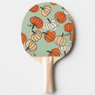 Pumpkins: Thanksgiving seamless pattern. Ping Pong Paddle