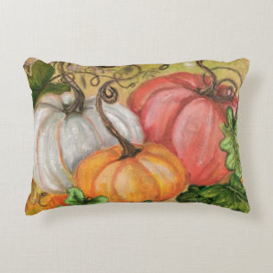 Pumpkins - Watercolor Accent Pillow