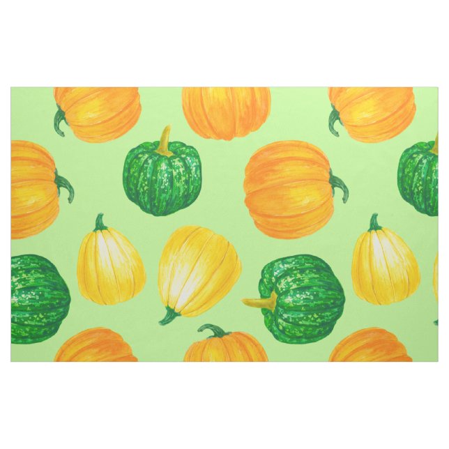 Pumpkins watercolor pattern 2 fabric (Fat Quarter)